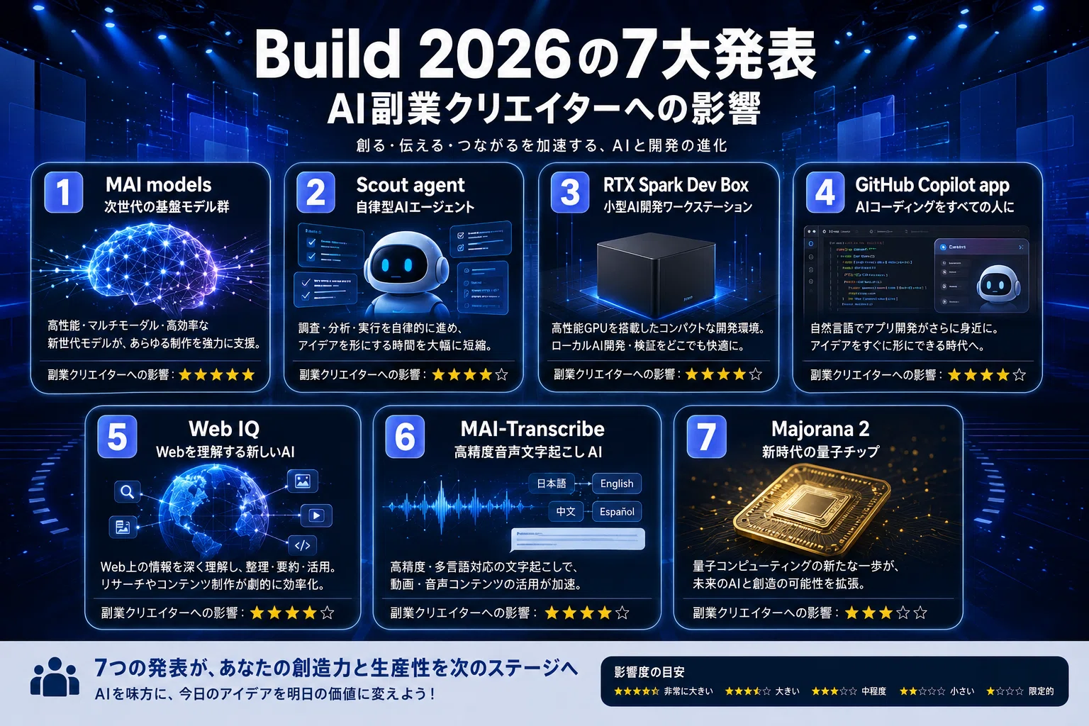 Microsoft Build 2026の7大発表まとめ。MAI・Scout・Surface RTX Spark