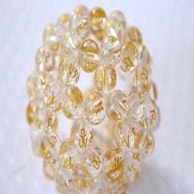 ✨フラーレン 8mm 六字真言彫り水晶✨｜Shop Flan@Creemaでフラーレン 