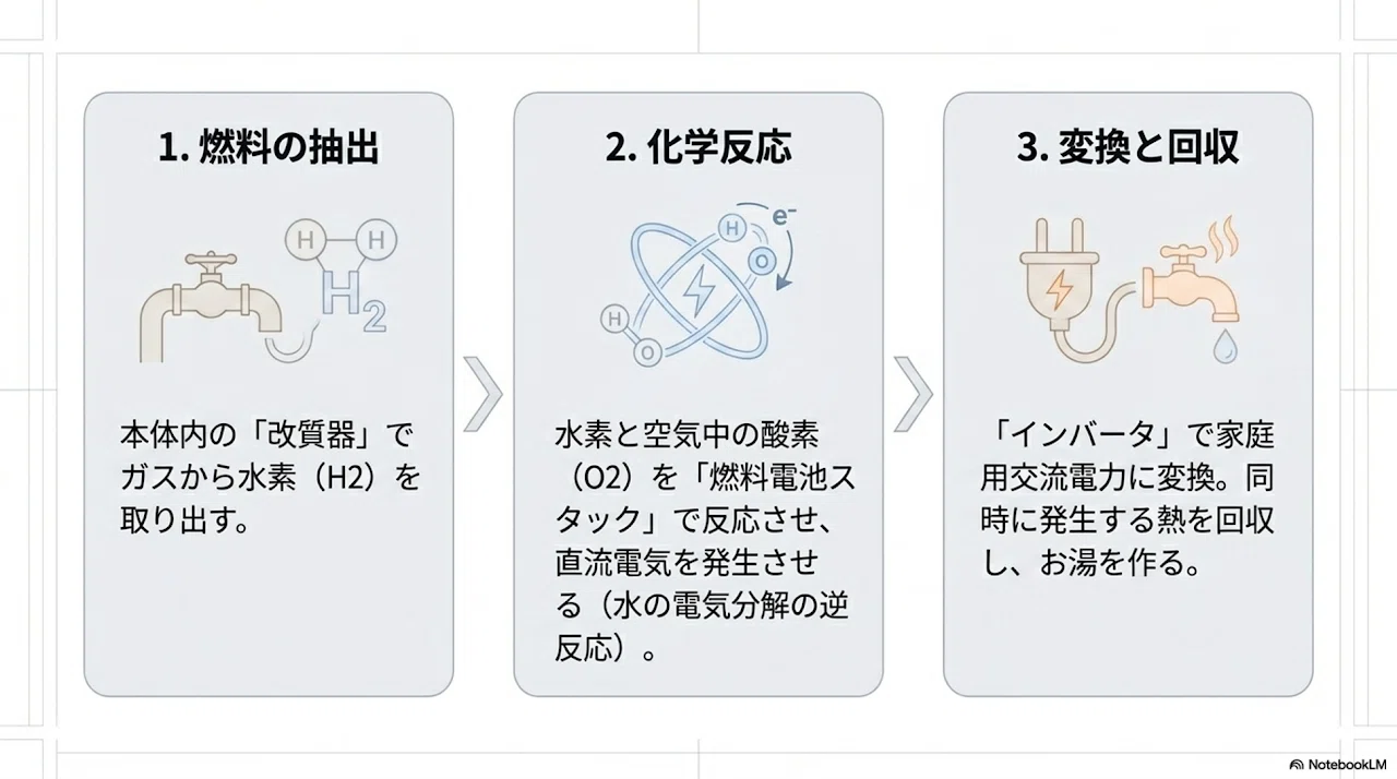 家庭用燃料電池「エネファーム」完全解説：原理から創蓄連携の導入戦略