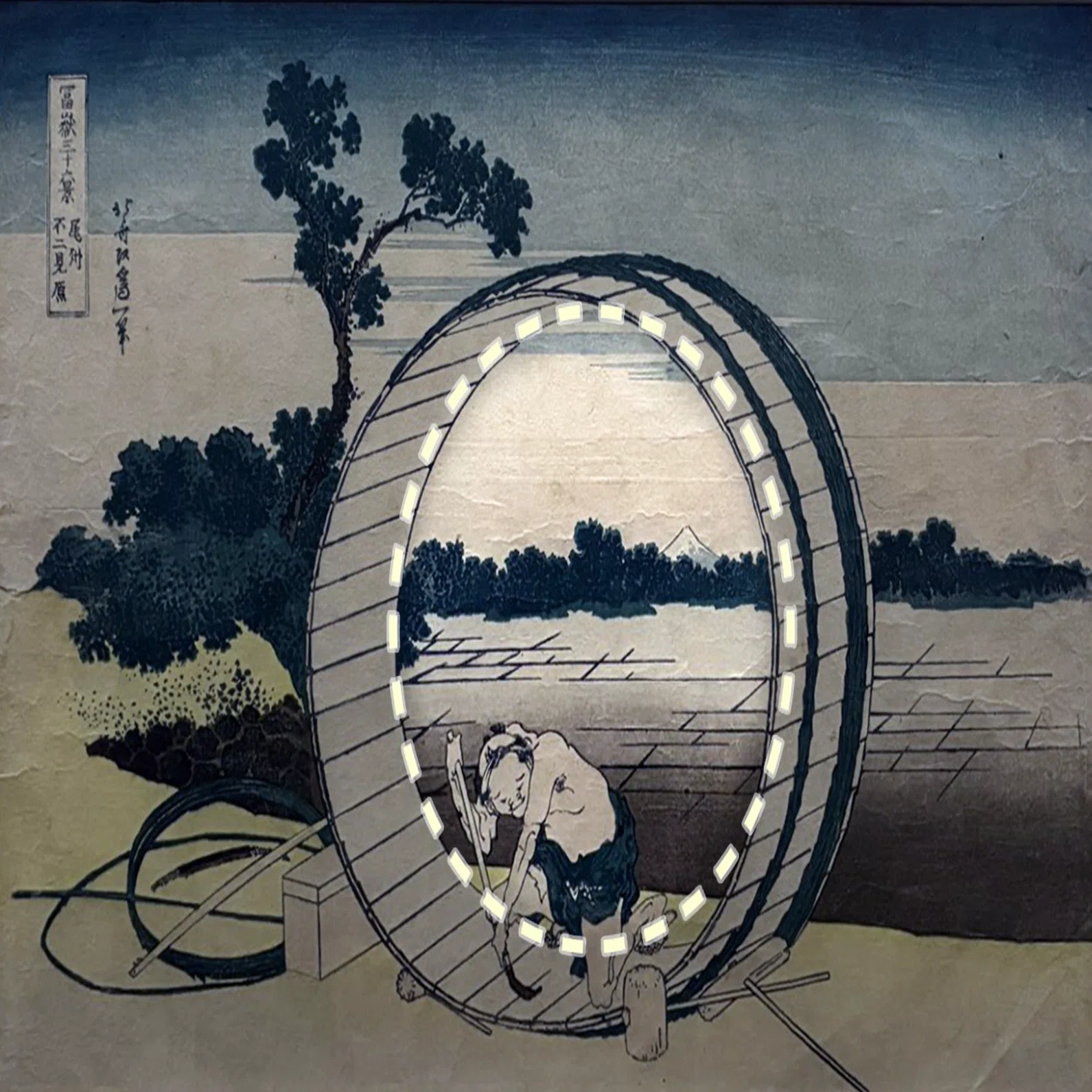 冨嶽三十六景」展出品作⑨ 葛飾北斎《尾州不二見原》天保元年～4年頃