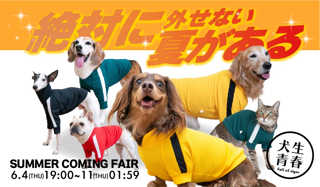 6/4 19時～サマーカミングフェア開催！新作ジャージ、夏に大活躍の