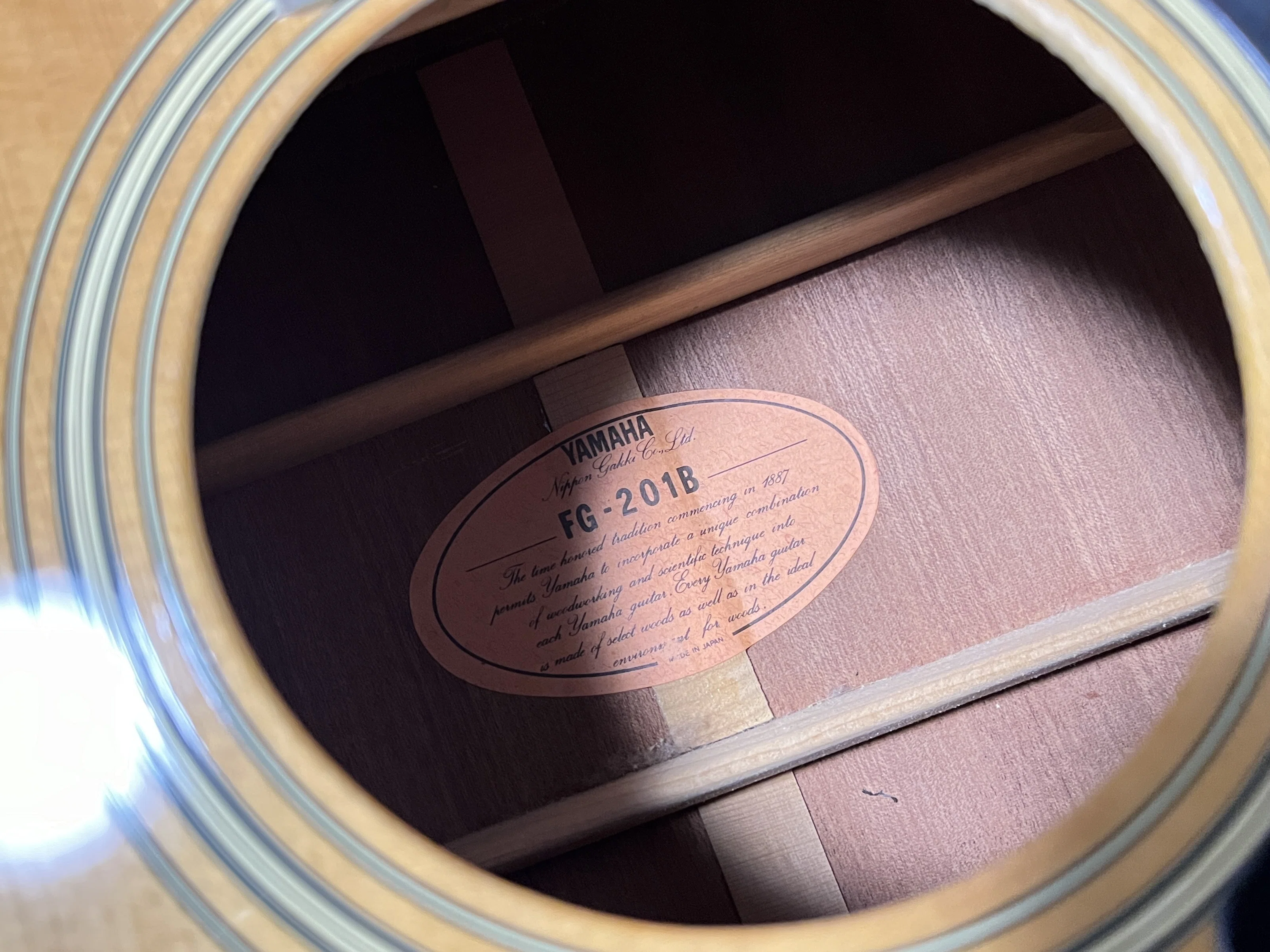 【美品】YAMAHA ヤマハ　FG-201B　オレンジラベル 最初に買うギターだったかも知れない、ヤマハ FG-201Bオレンジラベル