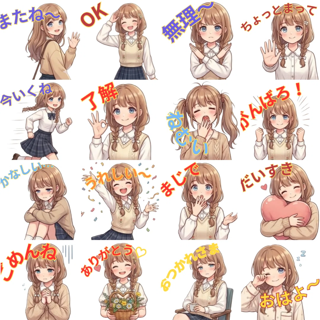 line スタンプ だけ 女