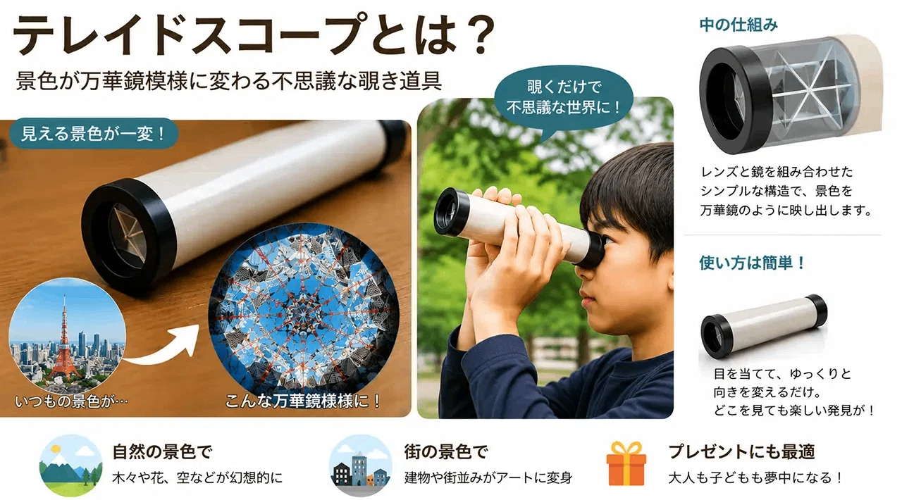 思わず見入ってしまう！万華鏡が見せる幻想的な光の世界｜matsuozukan