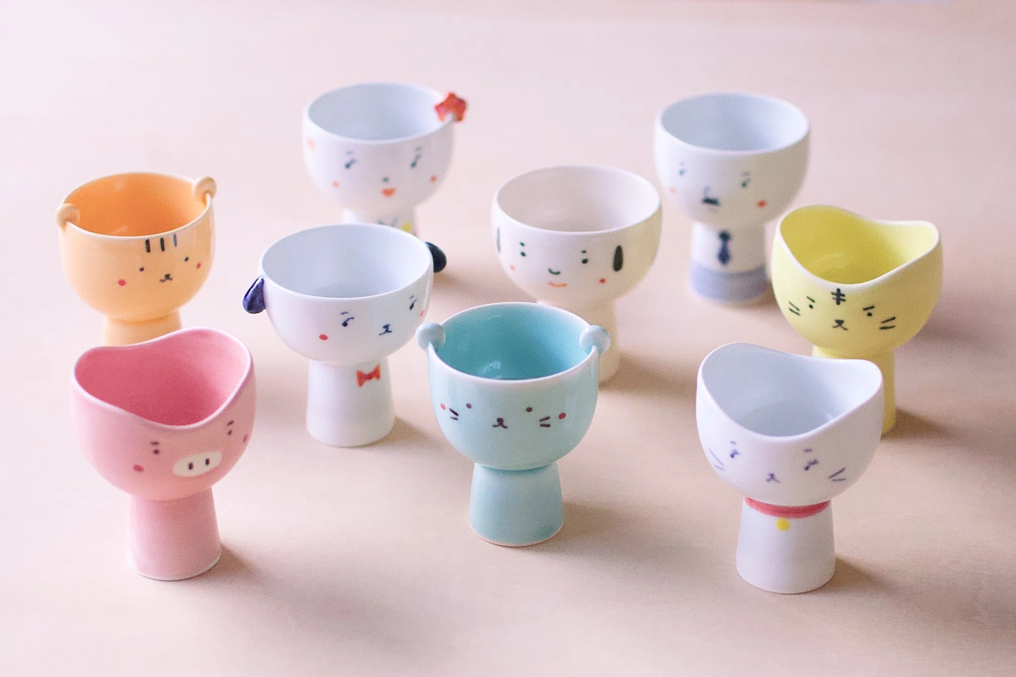 創意の水杯の小さい大衆の陶磁器の杯の怀旧 SAKE CUP POP UP｜酒器 今宵堂