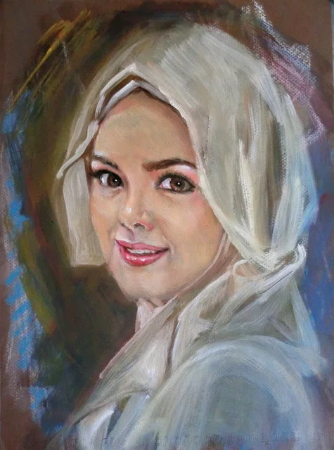 都志良三肖像画大全（52）Siti Nurhaliza (1979 - ) Malaysiaを描く