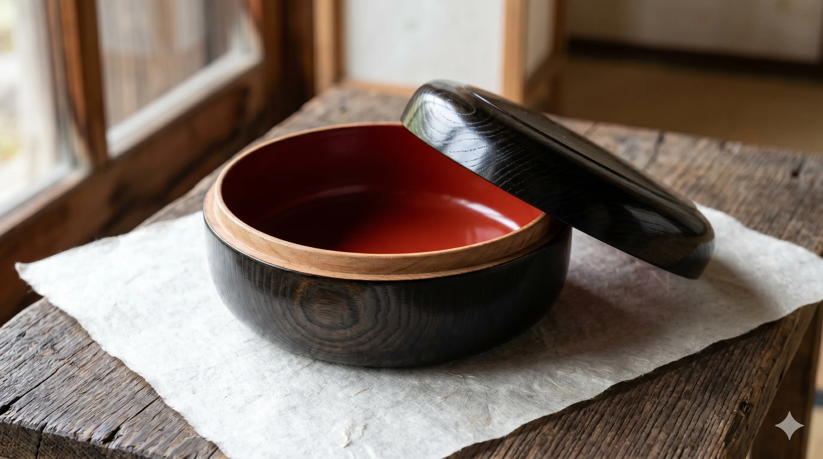 小田原漆器】欅の菓子器 — 室町の技が宿る、漆黒の時間｜日本の手仕事