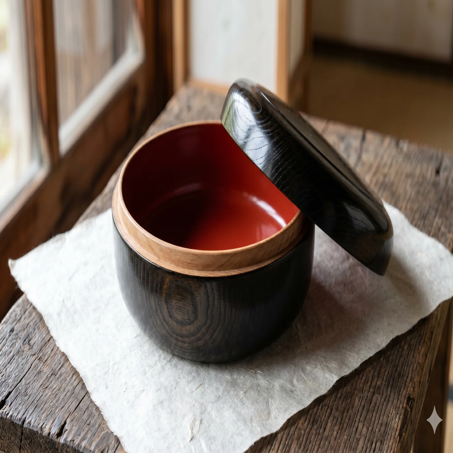 小田原漆器】欅の菓子器 — 室町の技が宿る、漆黒の時間｜日本の手仕事