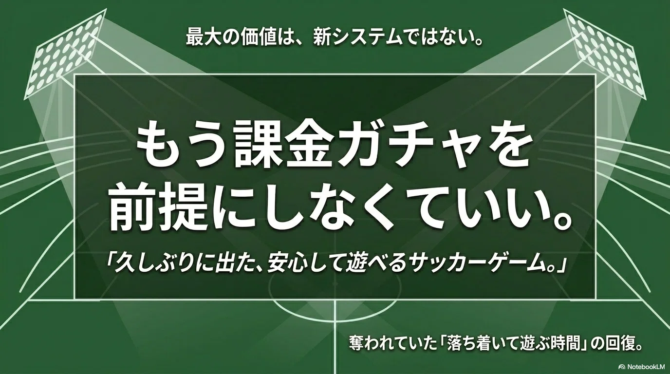 2026年、12年ぶりに「課金ガチャのないウイイレ新作」が発売された
