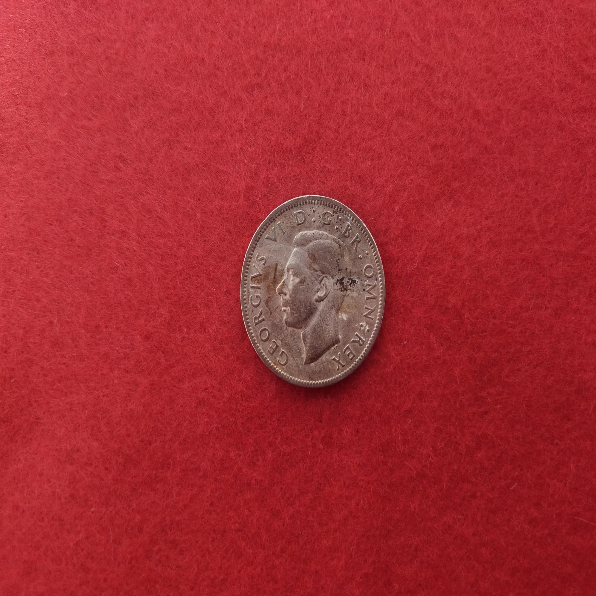 イギリス 1948年 ジョージ6世 2シリング 白銅貨｜ねこのま