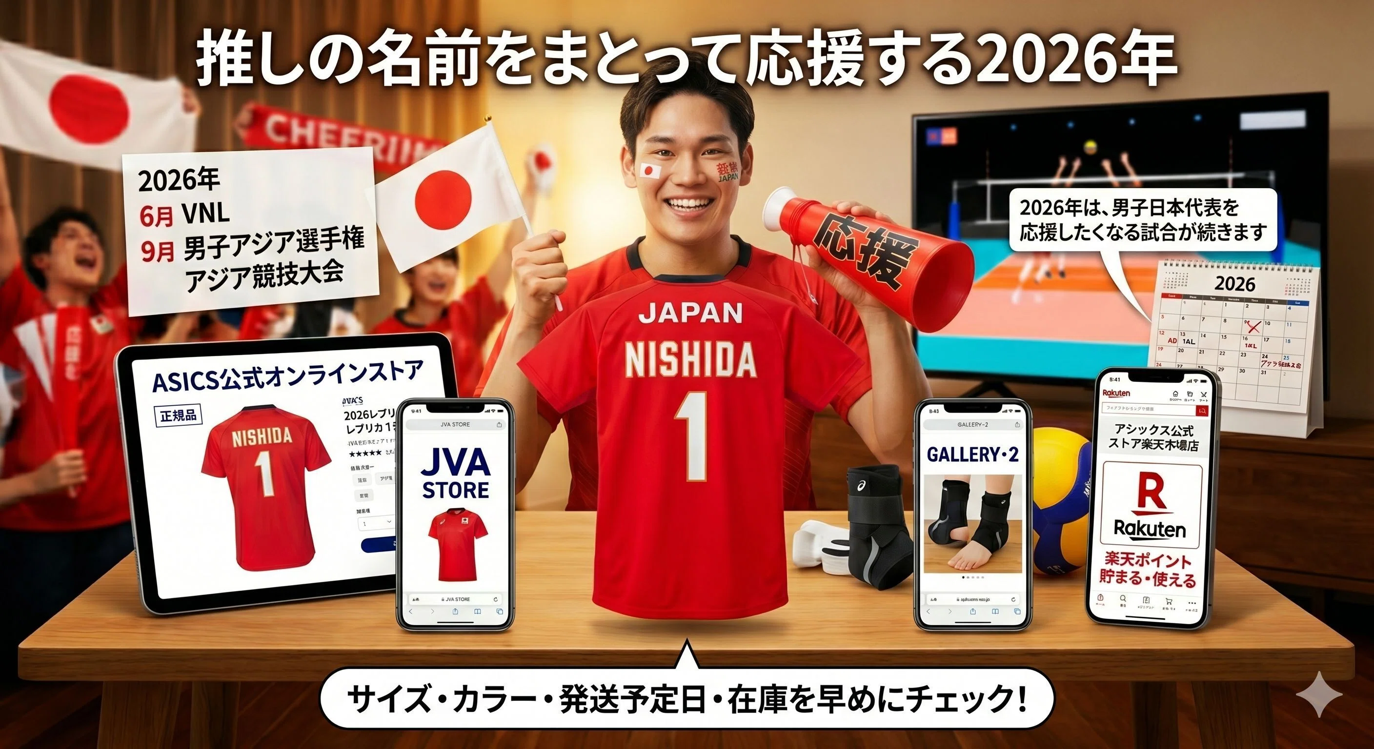 2026】バレーボール男子日本代表 レプリカTシャツはどこで買える？推し