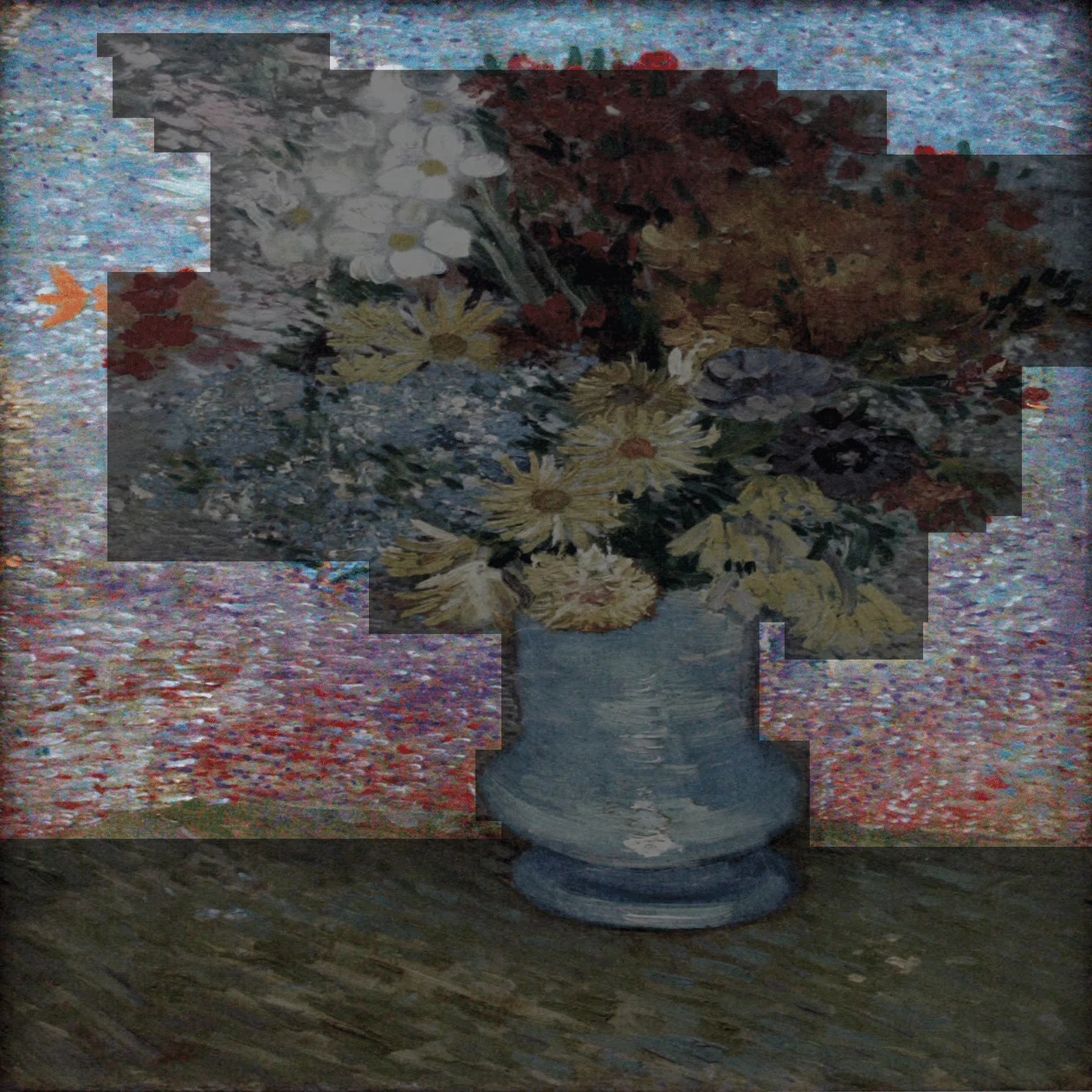 青い花瓶とクリーマーの油彩画 大ゴッホ展」出品作⑯ ゴッホ《青い花瓶の花》1887年6月頃｜美術史