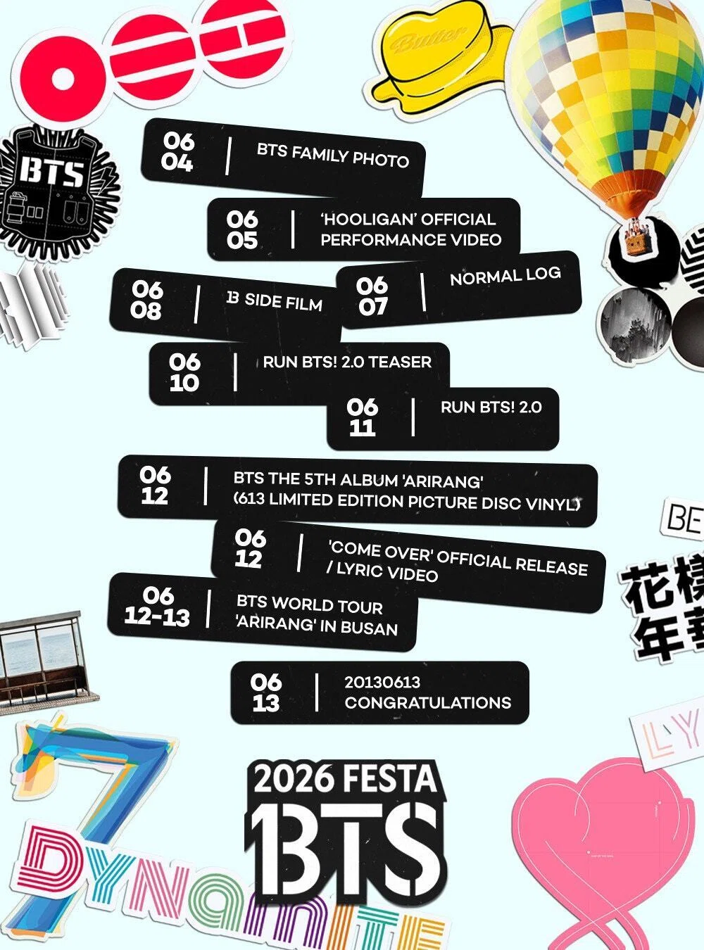BTS FESTA】過去の家族写真を振り返ろう【2013-2026】｜音色
