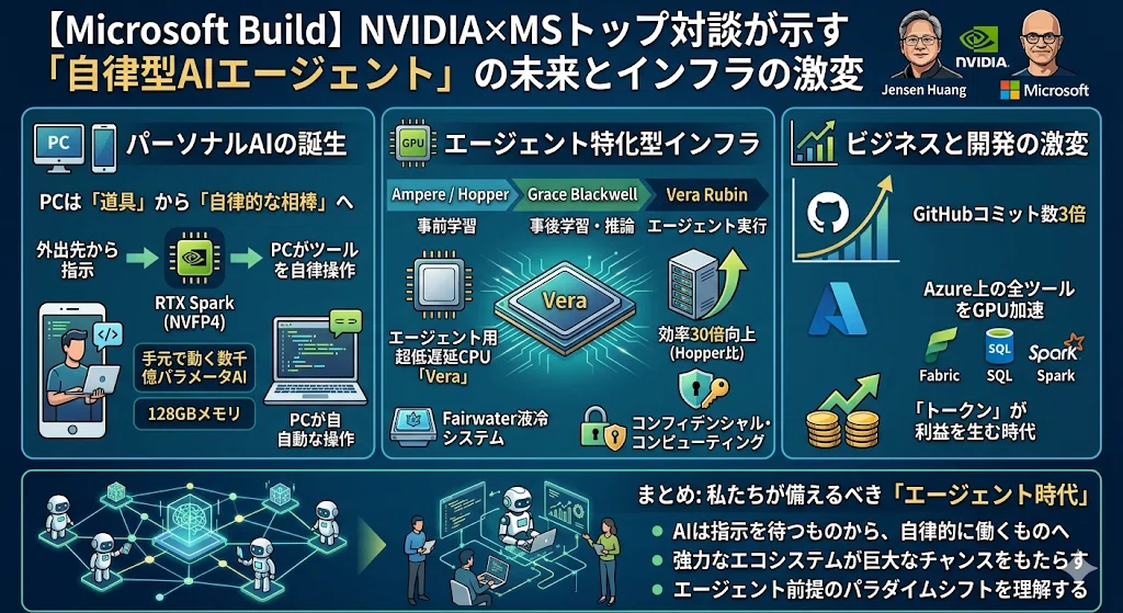 Microsoft Build】NVIDIA×MSトップ対談が示す「自律型AIエージェント