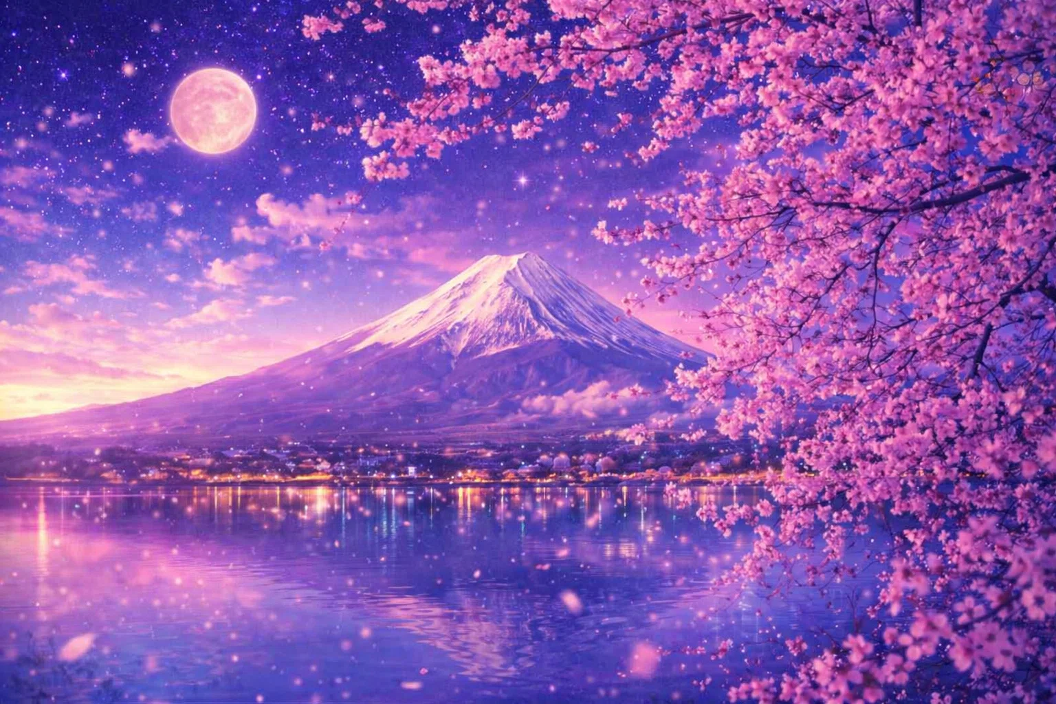 光は舞う AI桜富士山｜GANDEAUX（がんどうあつし）