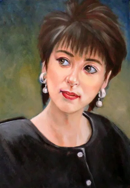 都志良三肖像画大全（57）藤圭子さん ( 1951 - 2013 ) Japan を描く