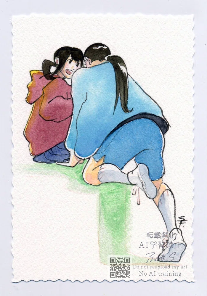 スケッチ原画（ポストカードサイズ）見本｜神田川グフ