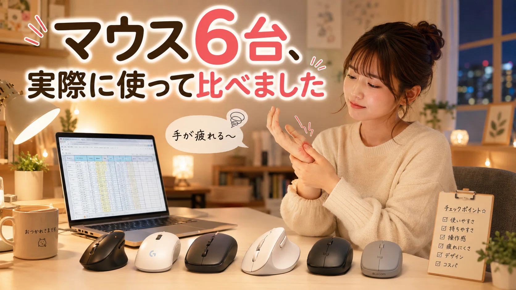右手が悲鳴を上げた夜、私はマウスを買いあさった。2026年 最新6機種を