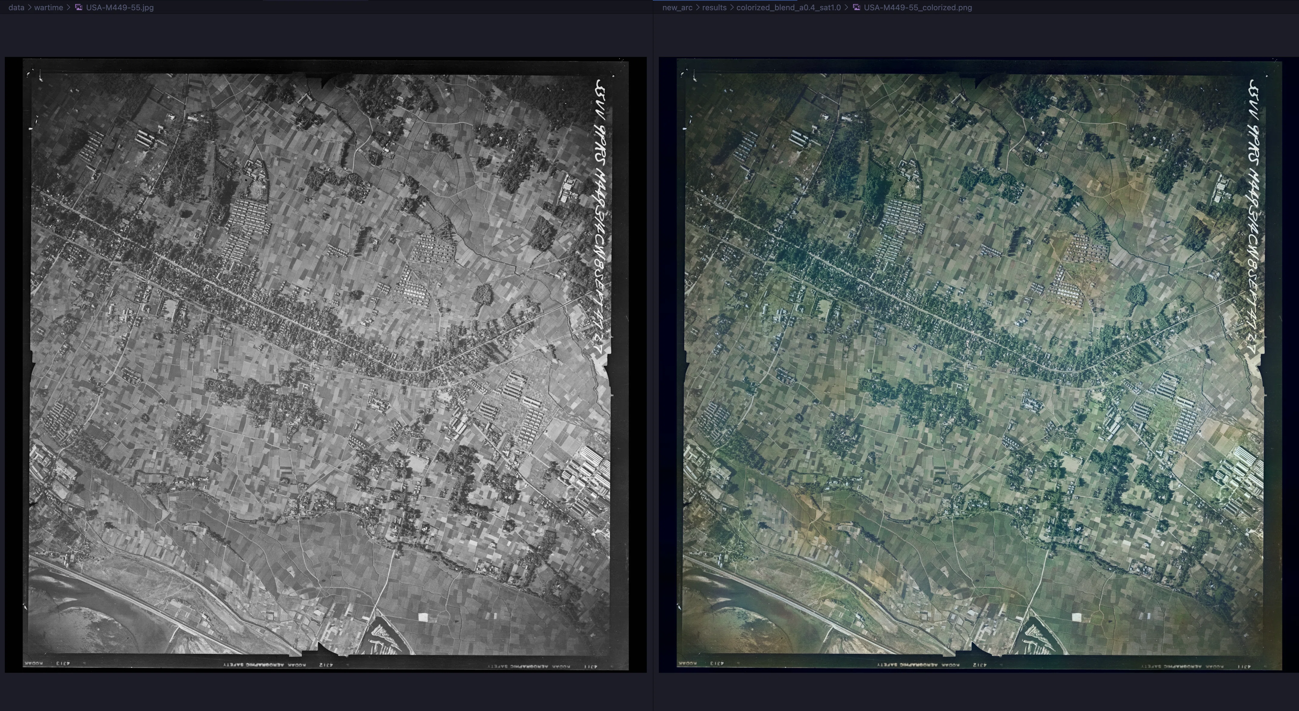 深層学習で1940年代のモノクロ航空写真をカラー化してみた─Pix2Pix