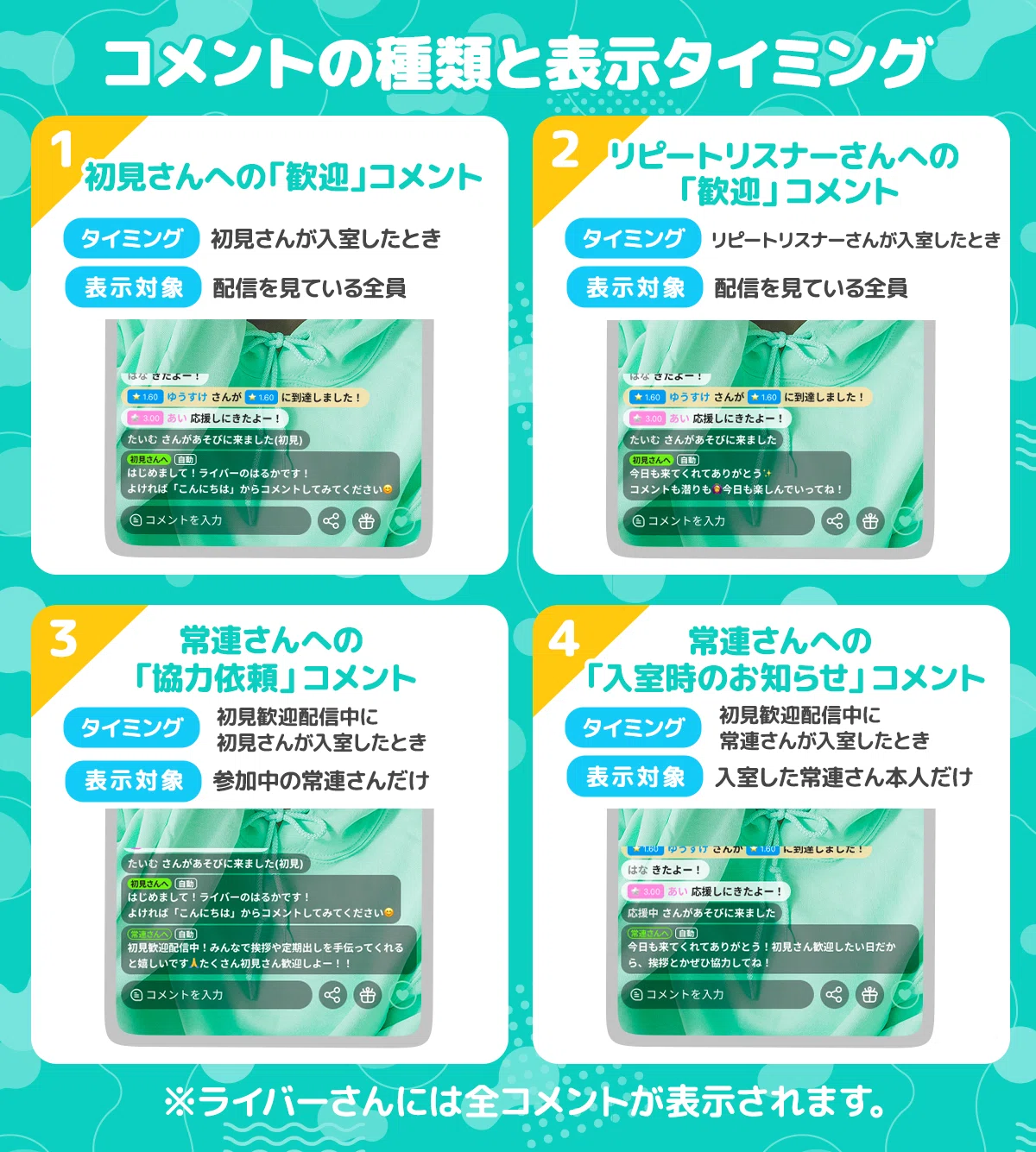 たいむず（2026/06）】初見歓迎コメント機能と配信画面内での