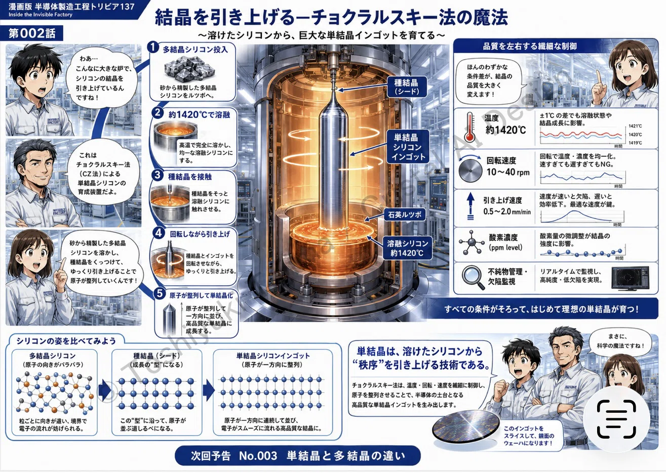 No.002 The Magic of the Czochralski (CZ) Method｜チョクラルスキー