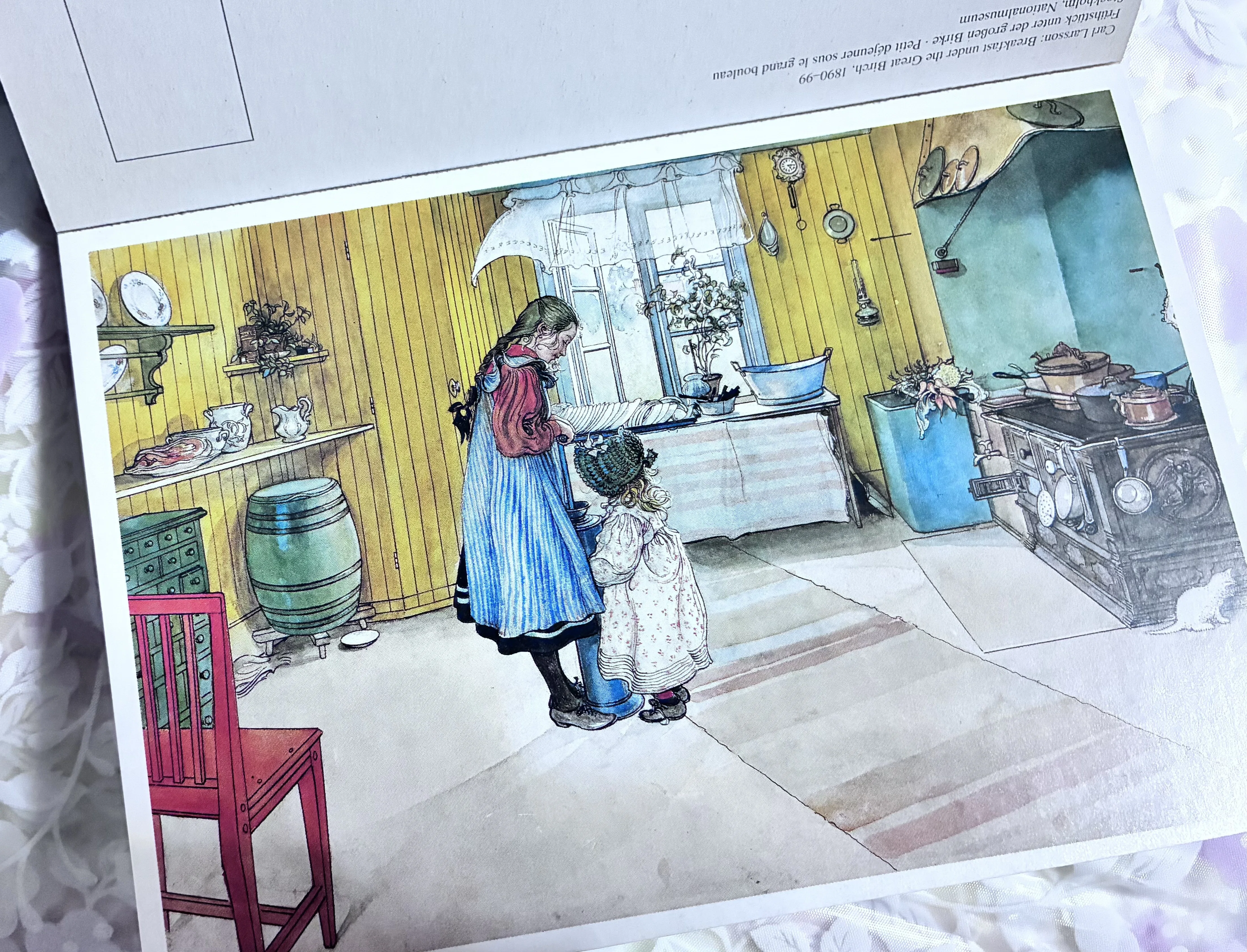 ヘレンド カール・ラーション、花輪を捧げる少女、希少画集画 2026年