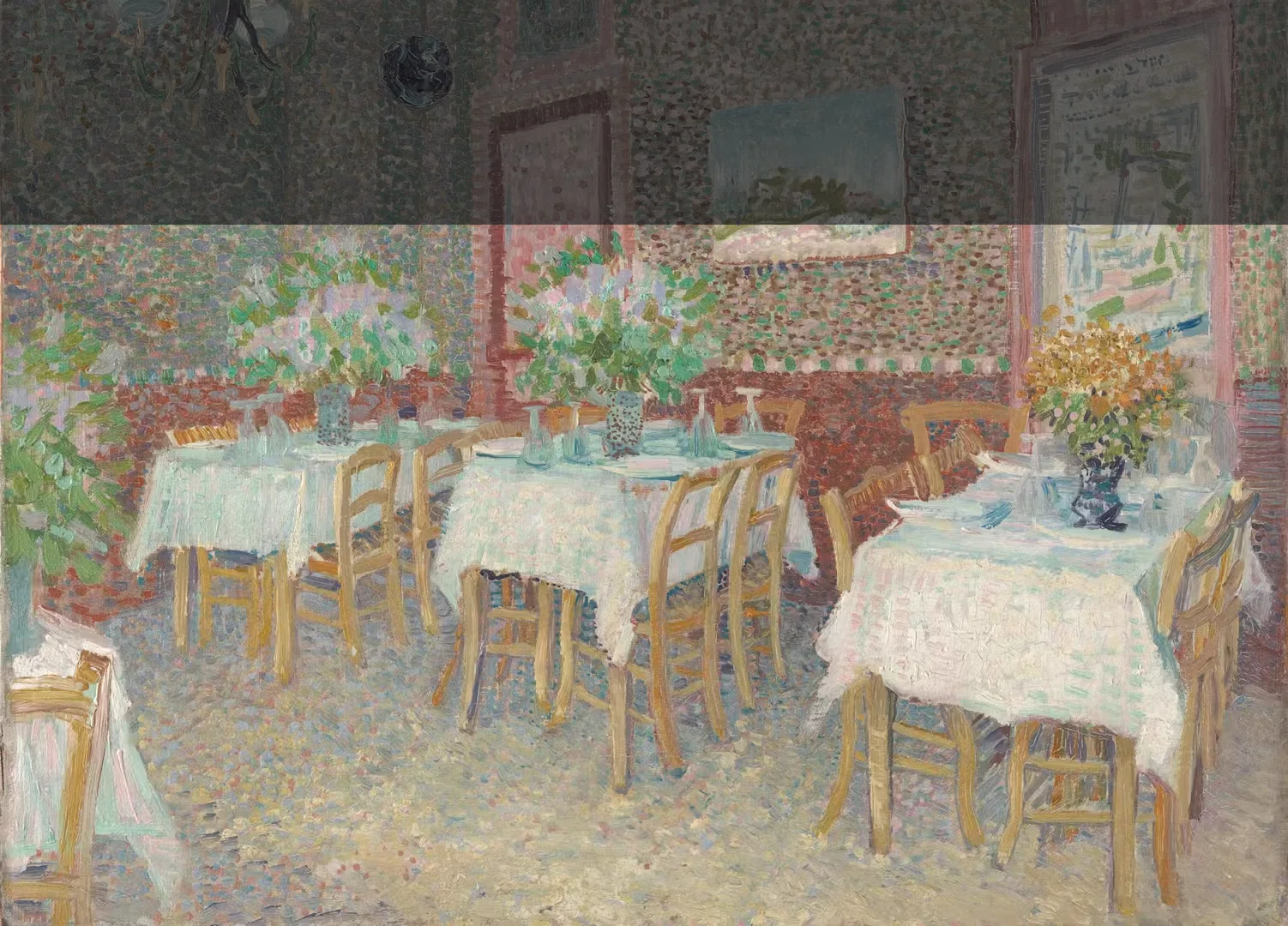 ゴッホ展　ロルバーン　レストランの内部 大ゴッホ展」出品作⑱ ゴッホ《レストランの内部》パリ、1887年｜美術