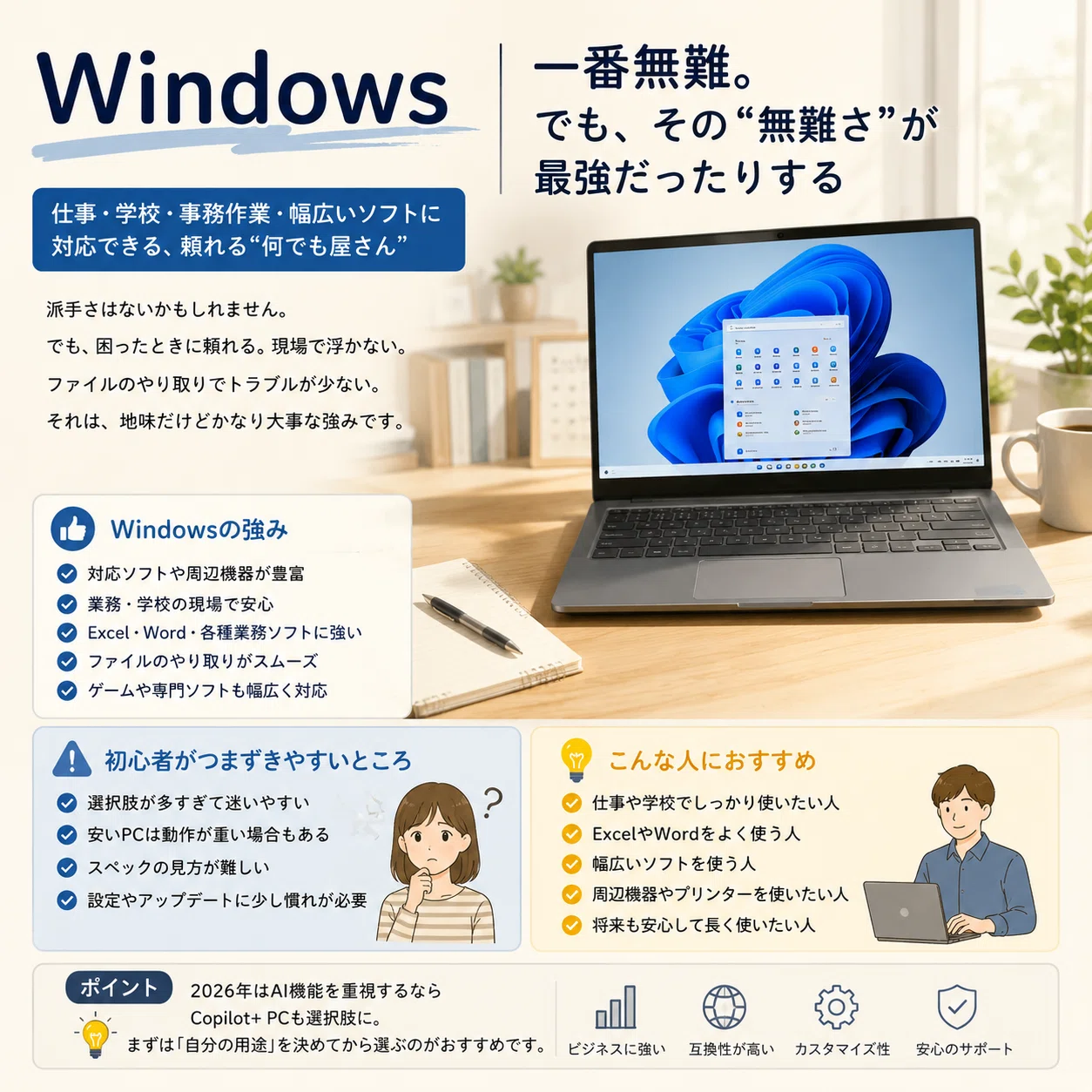 Windows・MacBook・Chromebook、結局どれを選べばいいの？?✨2026年版 