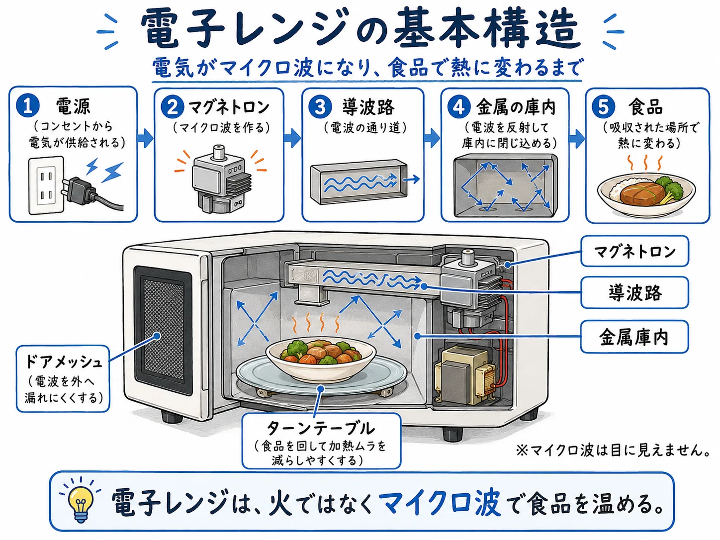 【新品】マイクロ波対策、電子レンジ専用！これからの季節は湯沸しにも！ 電子レンジの仕組みの進化｜しくみ図鑑