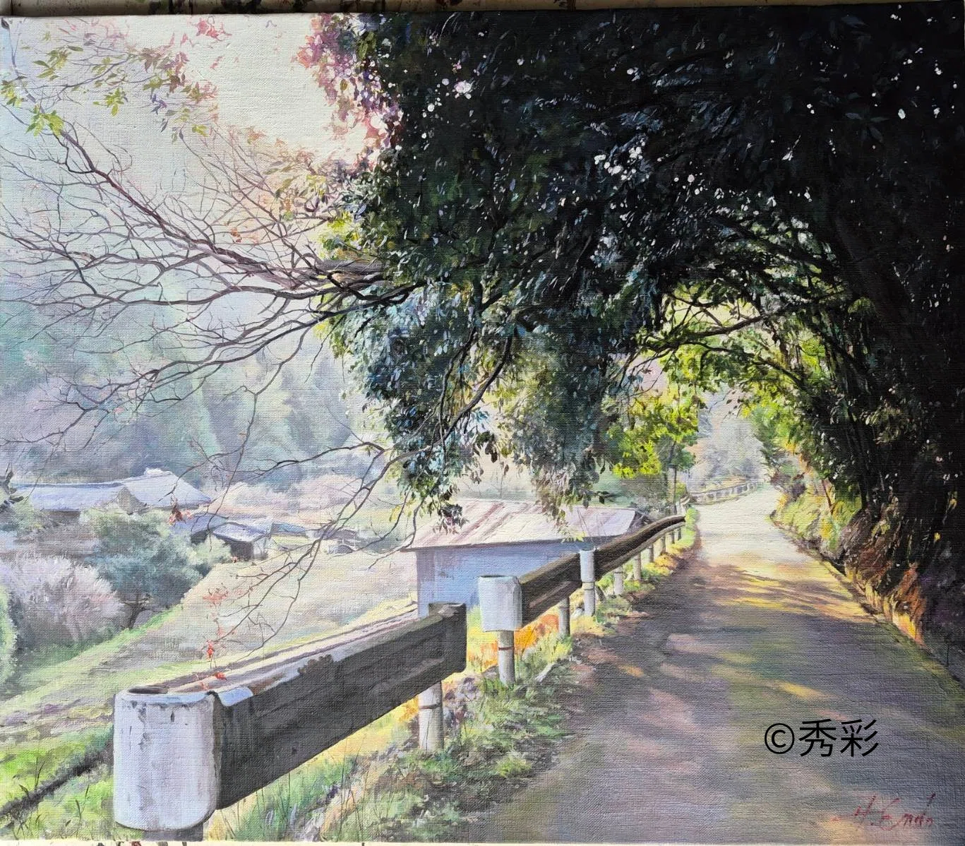 作品タイトル 早春の径(2026年5月制作)｜『アール・グラージュ画家