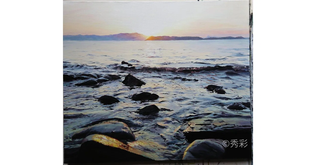 作品タイトル 波の序章｜『アール・グラージュ画家・©秀彩（遠藤秀之
