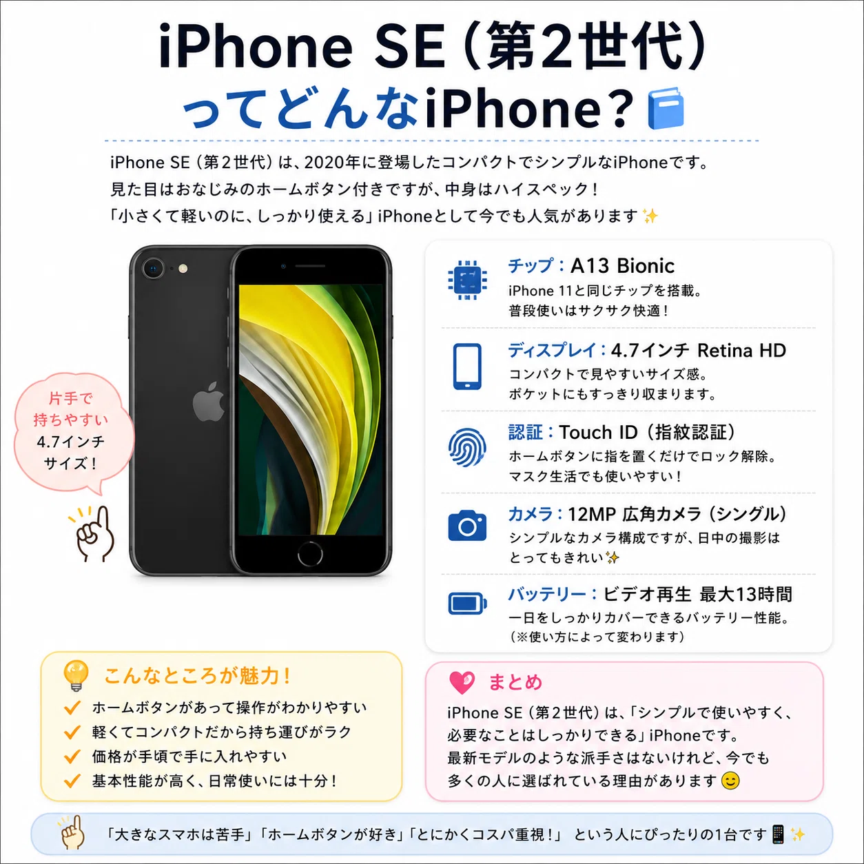 📱📱【2026年版】iPhone SE（第2世代）はまだ使える？安くiPhoneを持ち