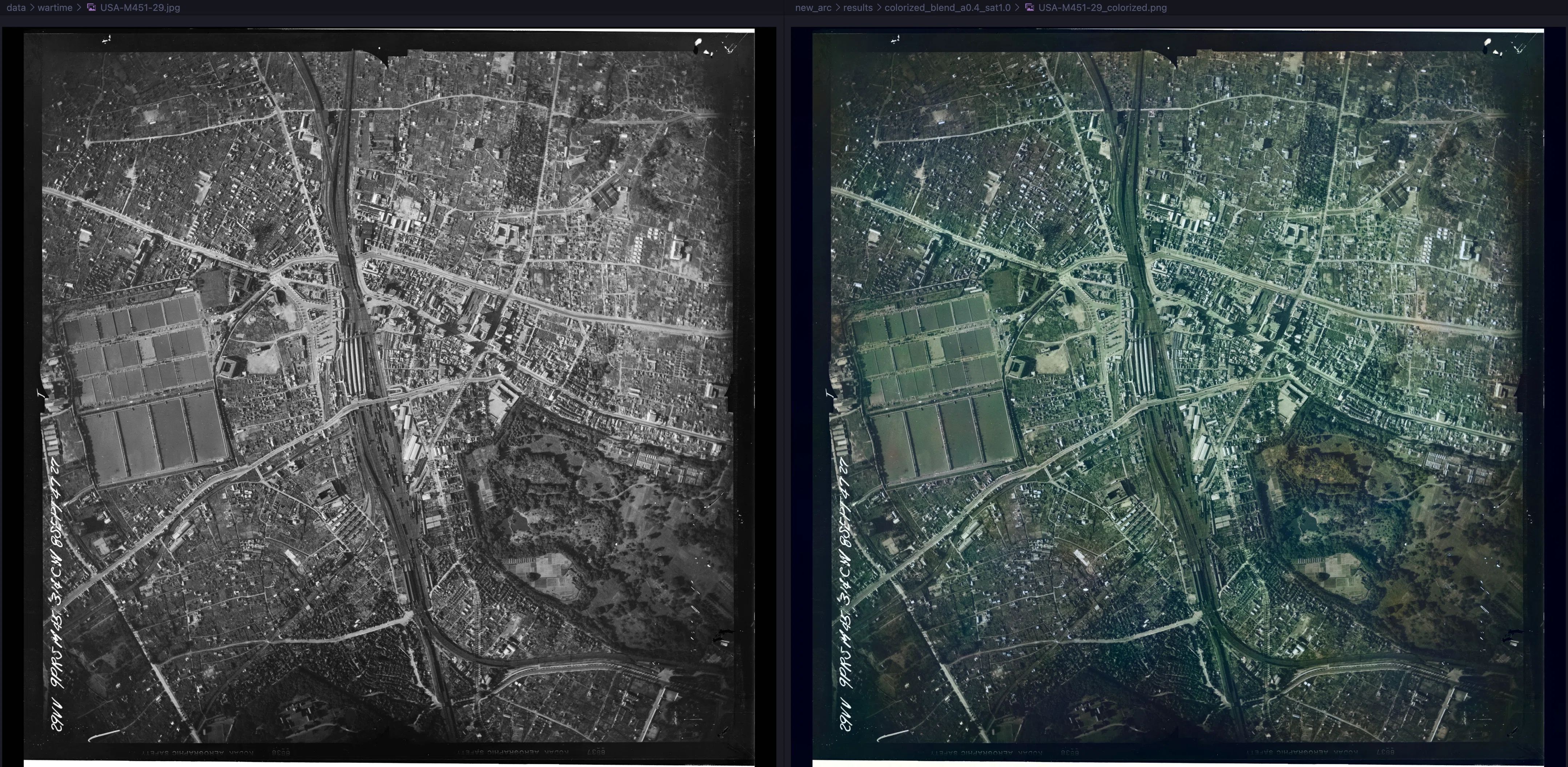 航空写真集 深層学習で1940年代のモノクロ航空写真をカラー化してみた─Pix2Pix