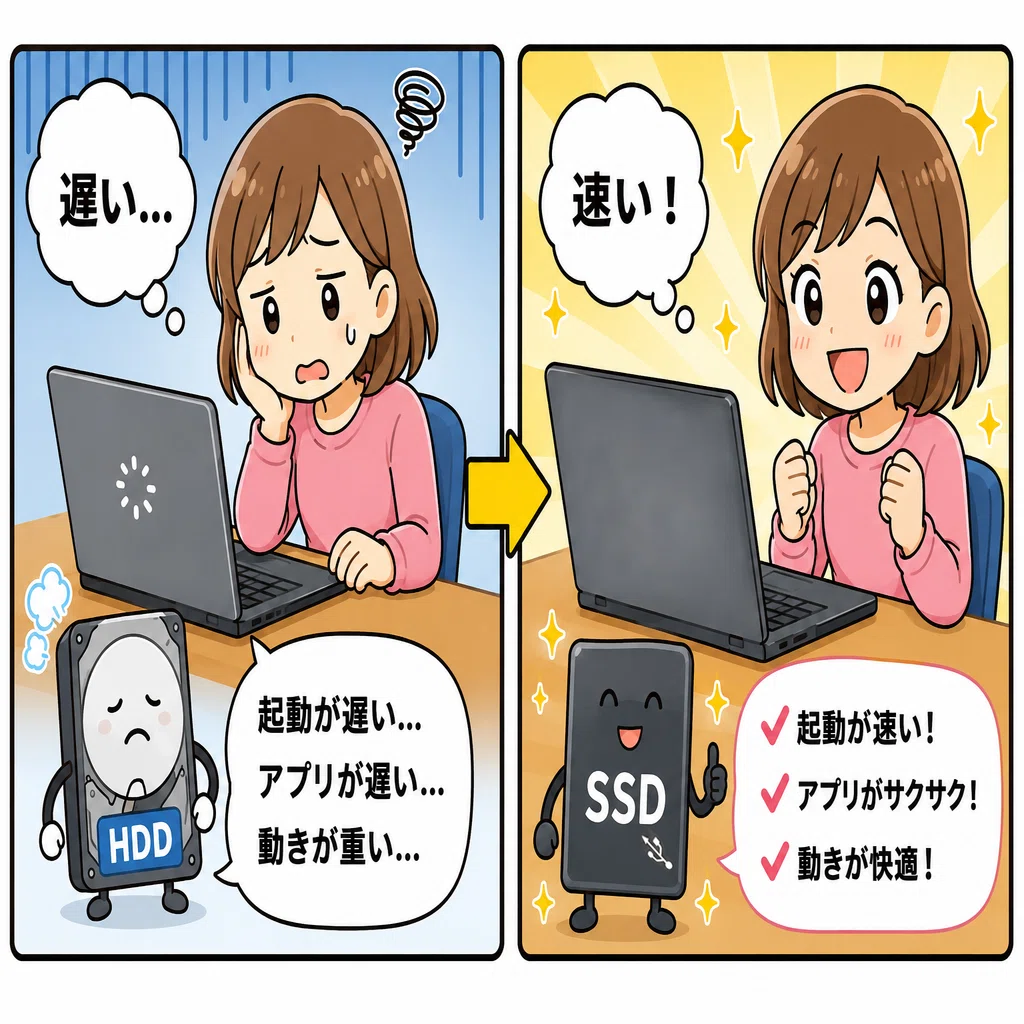 HDDからSSDへの換装で古いPCが劇的に蘇る！データ移行（クローン）の 