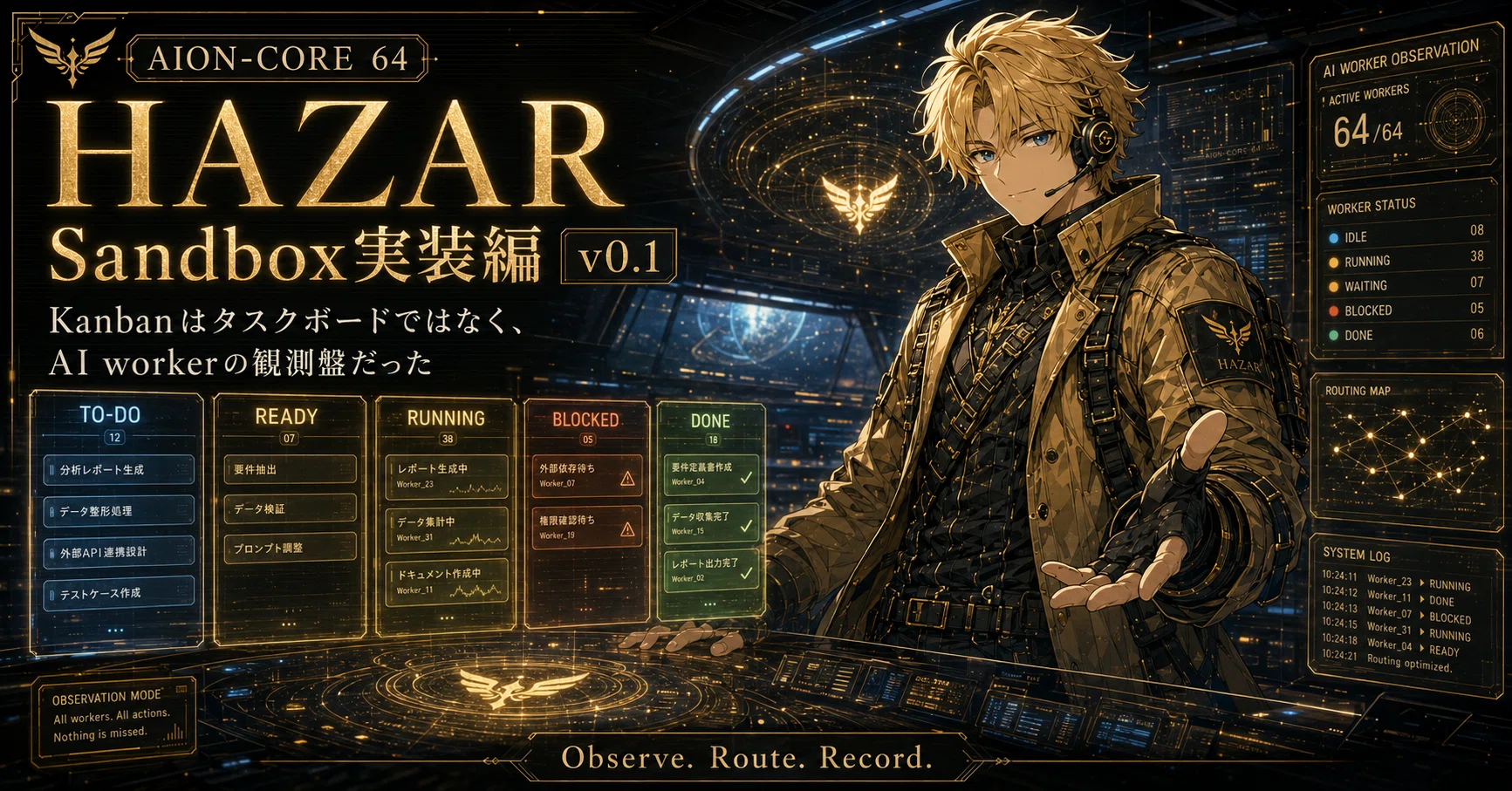 AION-CORE 64 HAZAR Sandbox 実装編 v0.1Kanbanはタスクボードではなく