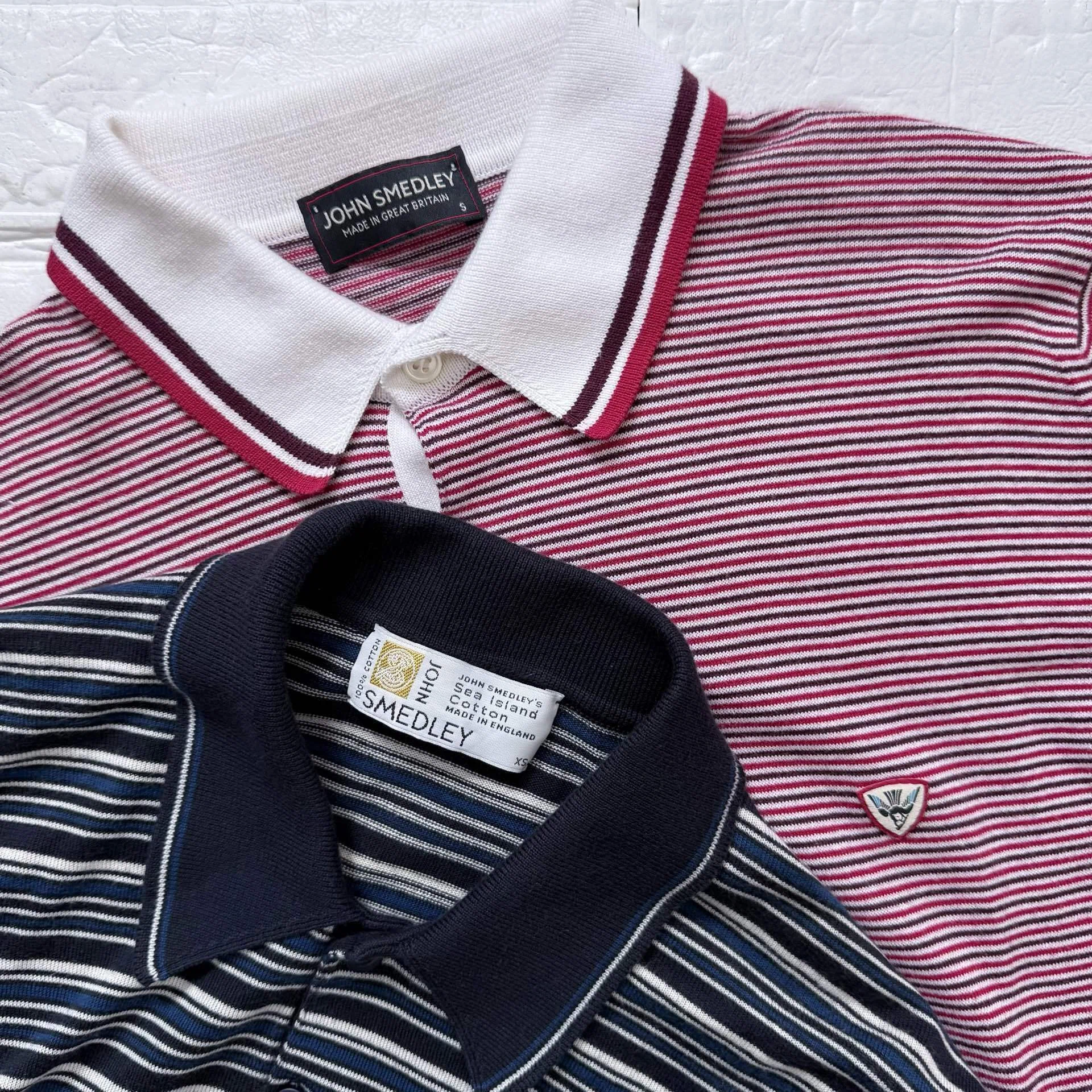JOHN SMEDLEY】ボーダーニットポロ｜Kakko-Tradclothing
