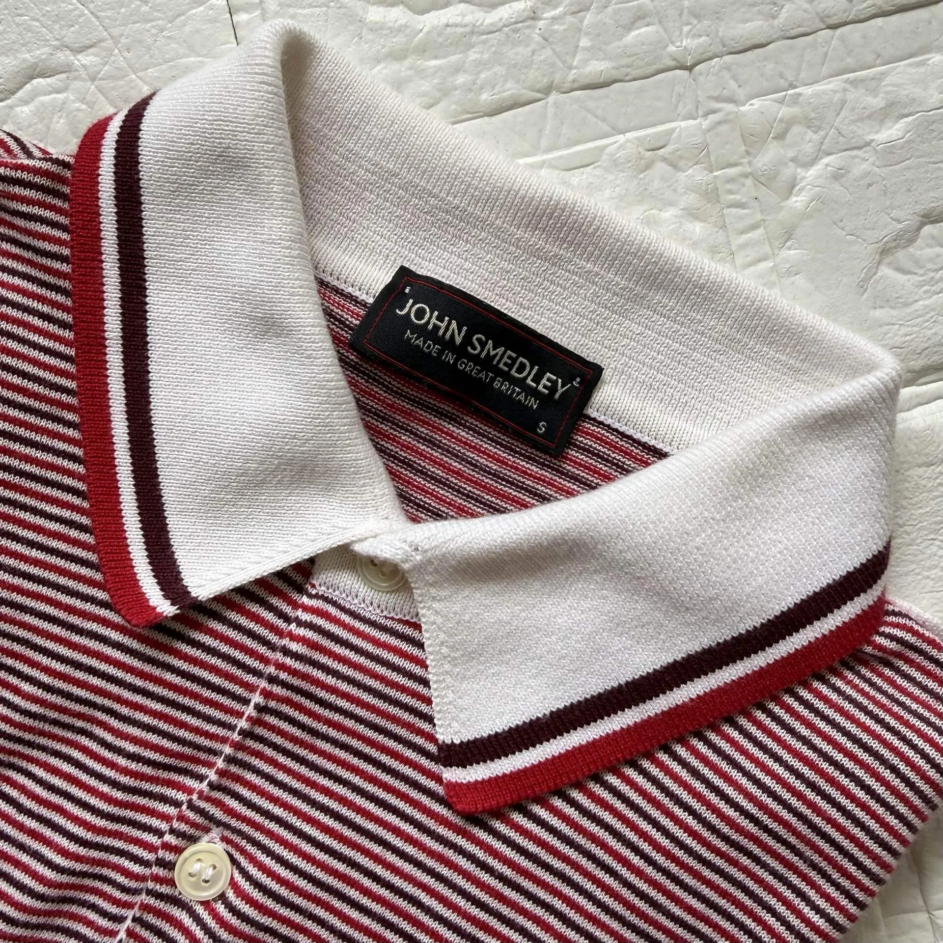 JOHN SMEDLEY】ボーダーニットポロ｜Kakko-Tradclothing