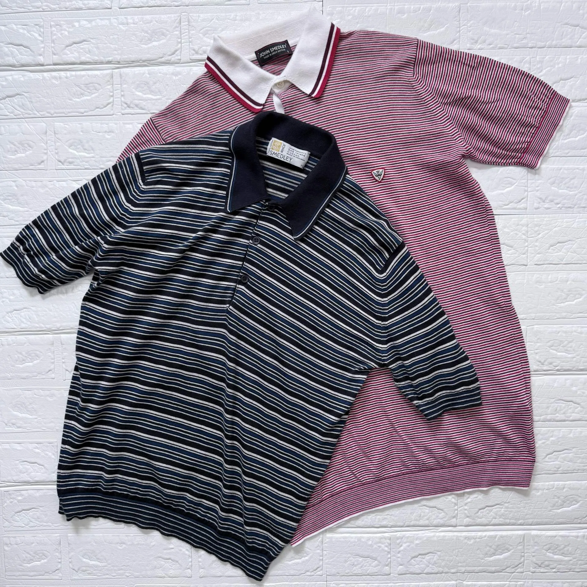 JOHN SMEDLEY】ボーダーニットポロ｜Kakko-Tradclothing
