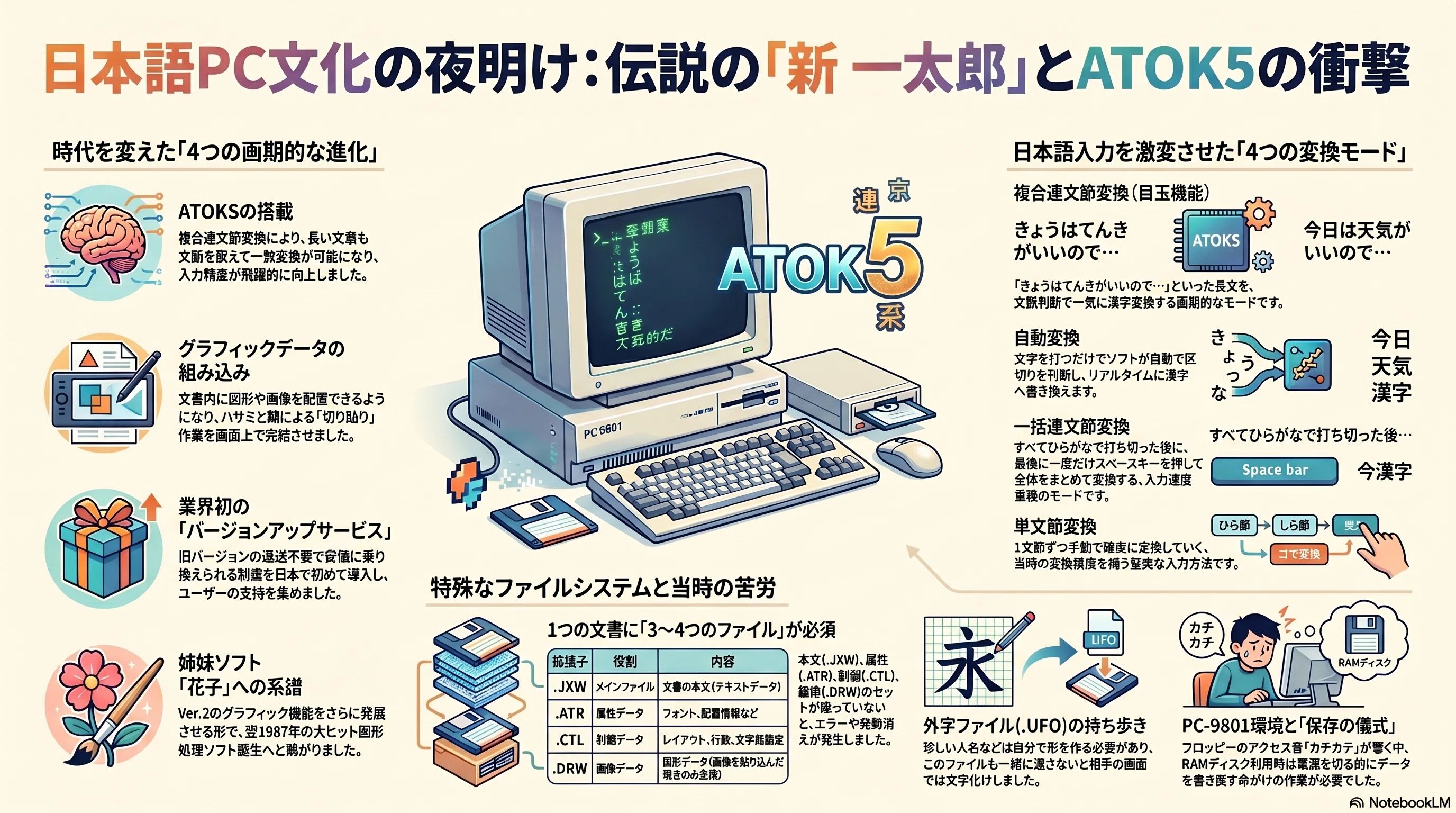 PCで日本語を書く文化を決定づけた「新一太郎」とATOK5の衝撃｜kzn