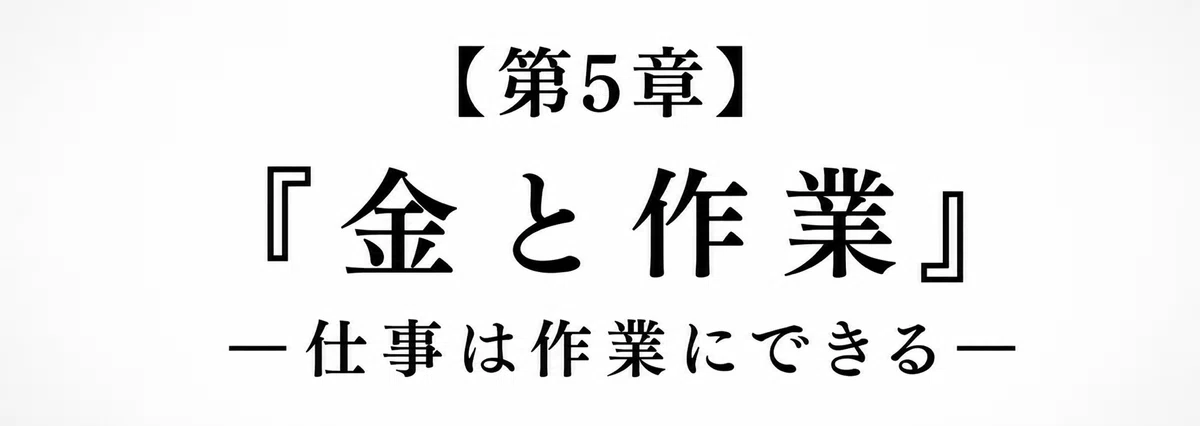 【 創作大賞2026 】【 ホラー小説部門 】小説『夕日』第5章『金と作業』の章タイトル画像