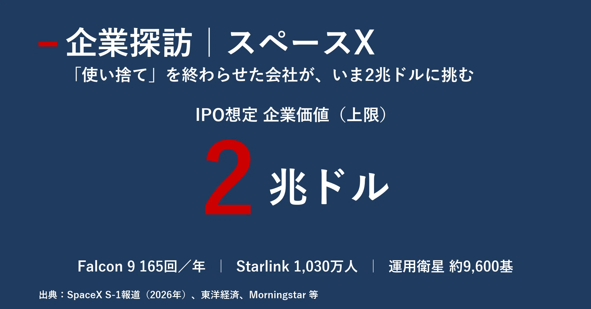 企業探訪｜スペースX｜宮野宏樹