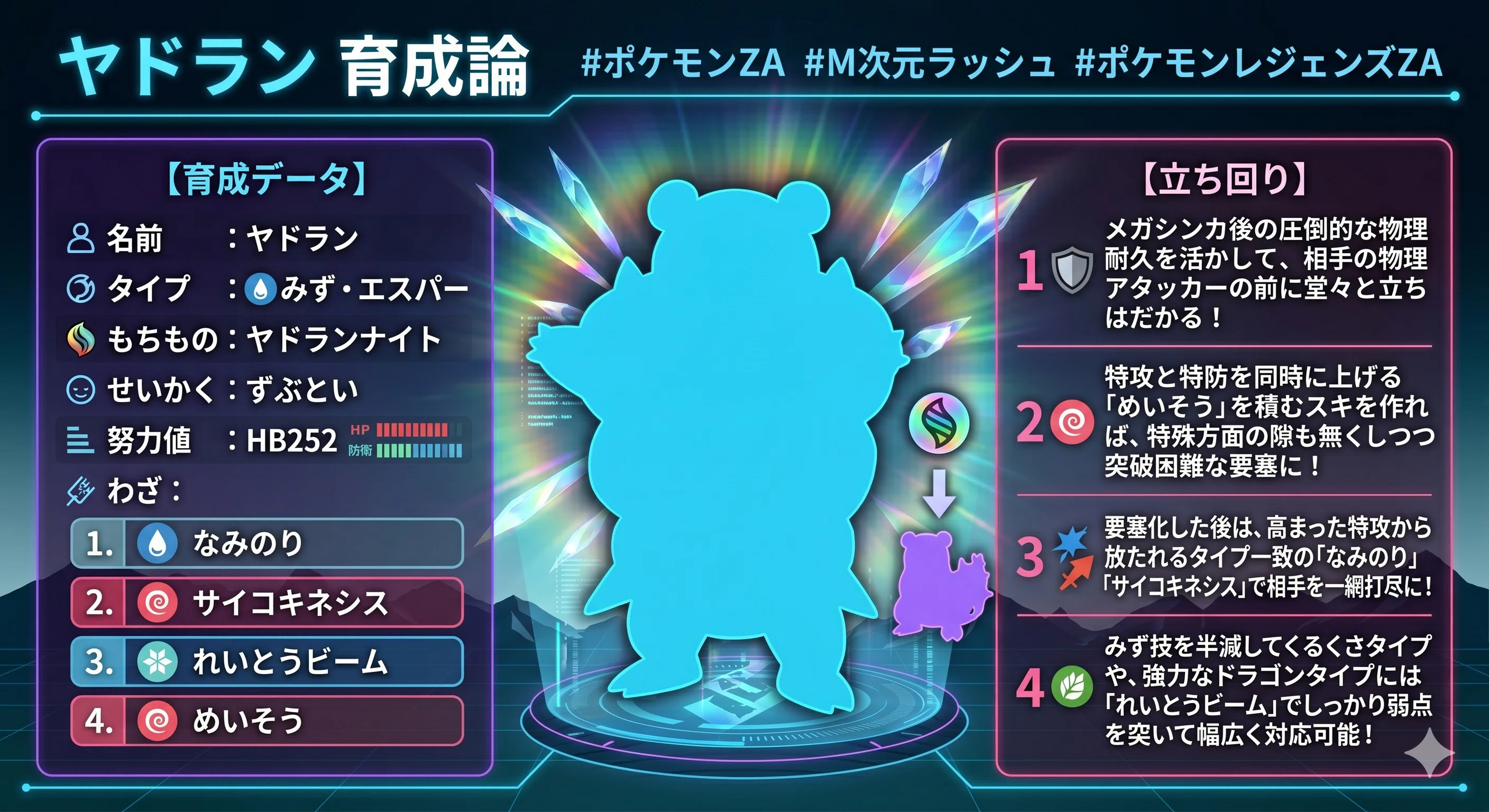 ヤドラン育成論【ポケモンZA】耐久型｜マツモトくん