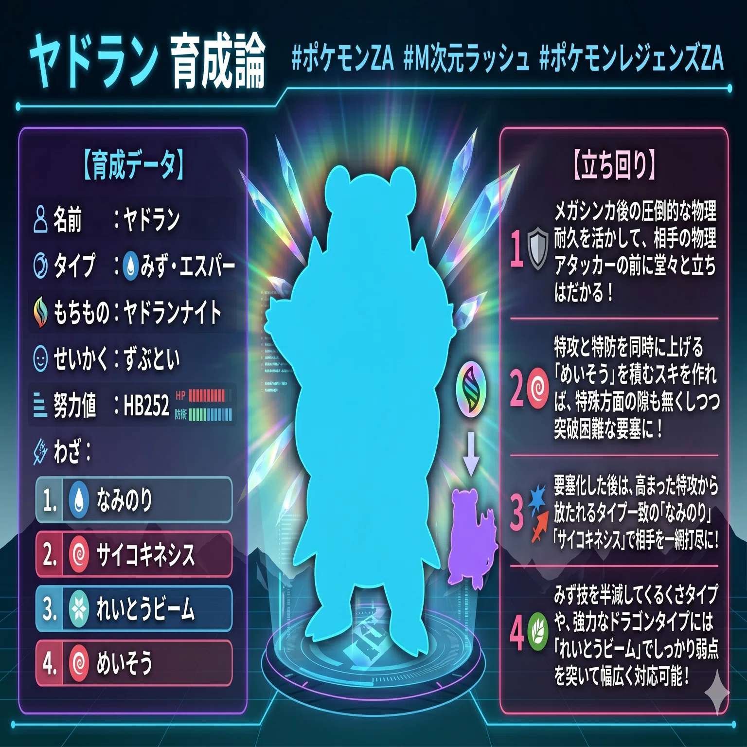 ヤドラン育成論【ポケモンZA】耐久型｜マツモトくん