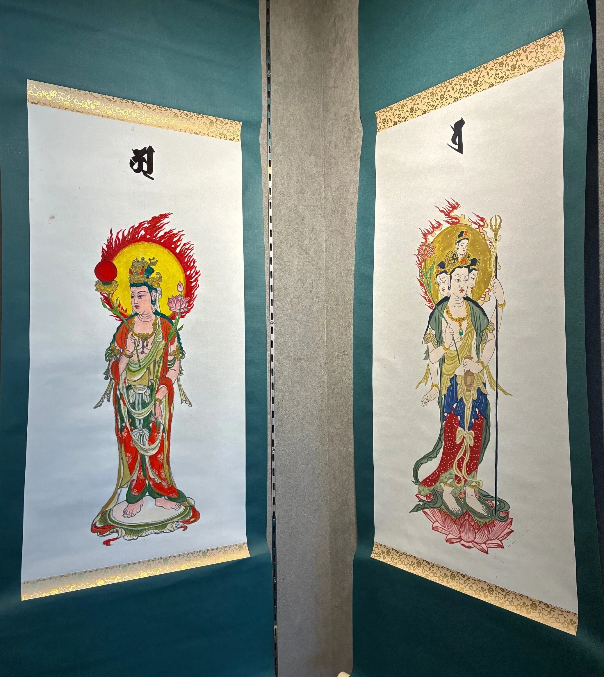 期間限定！仏画アート承ります 大日如来 仏画 開運アート A3 額縁付き｜尾九 オリジナルイラスト