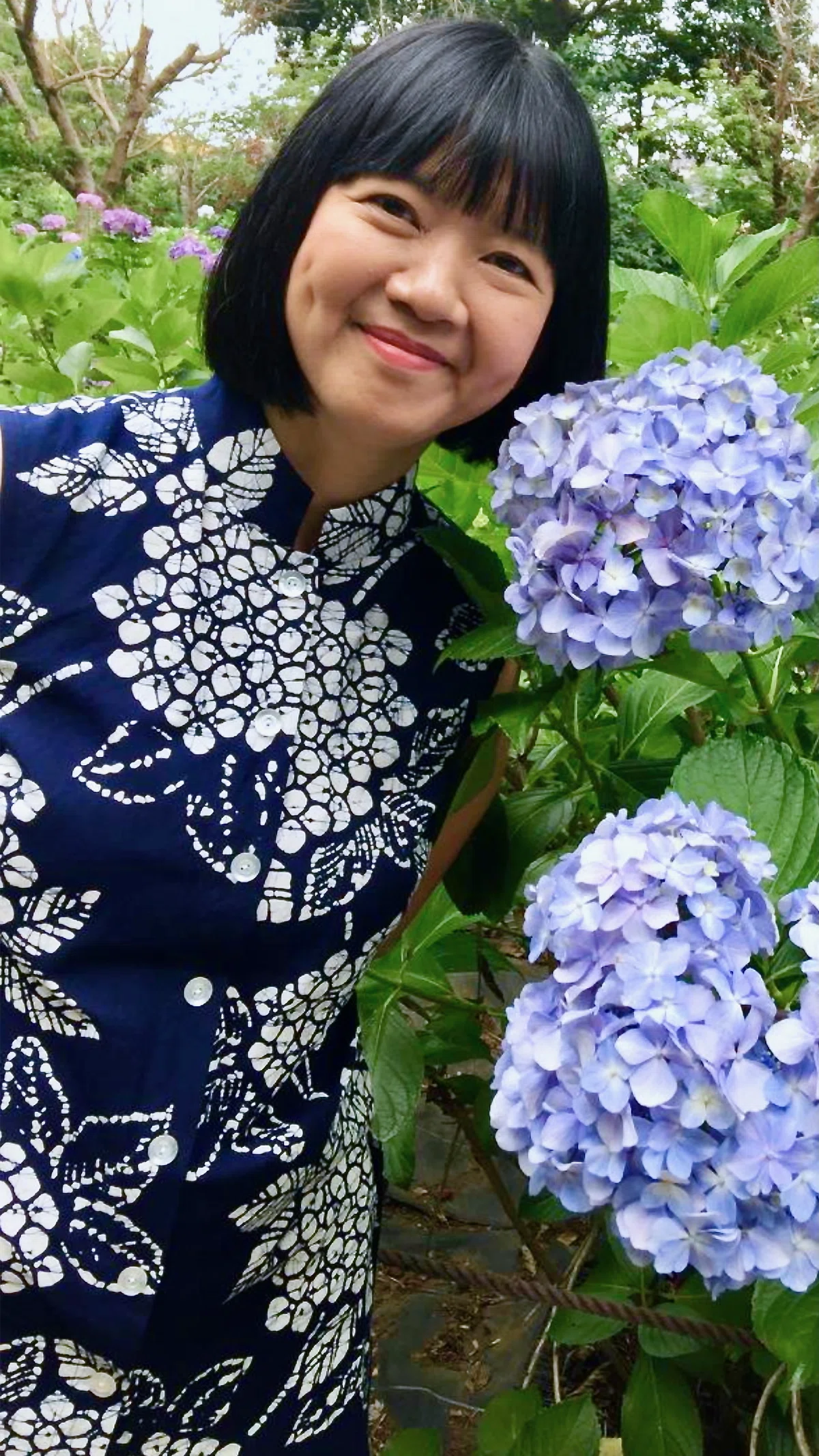 着物リメイク / AUN GALLERY】紫陽花「美紀」。20年経った今も活躍中 