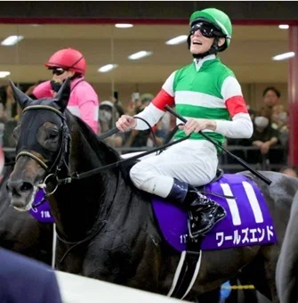 お取り置きガイアフォース 2着　安田記念 安田記念】2着のガイアフォース 吉村は「ブリンカーをつけたのが良かっ