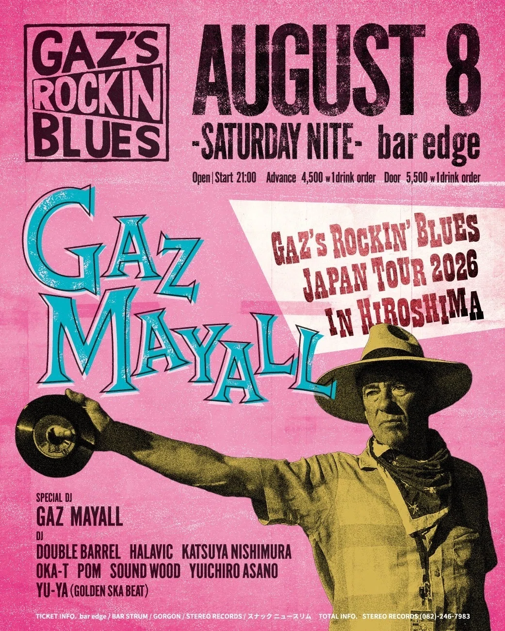 Gaz's Rockin' Blues Japan Tour 2026 in HIROSHIMA｜STEREO RECORDS
