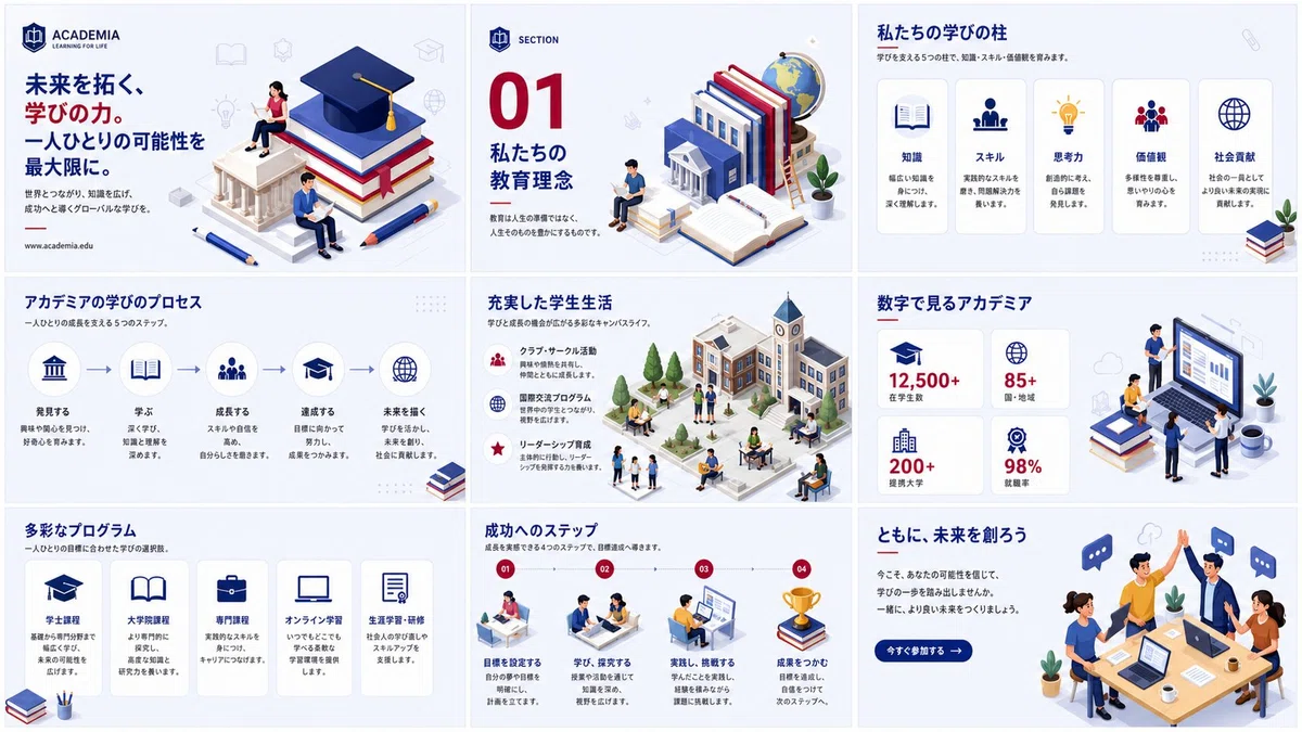 Academic Isometricのスライド例