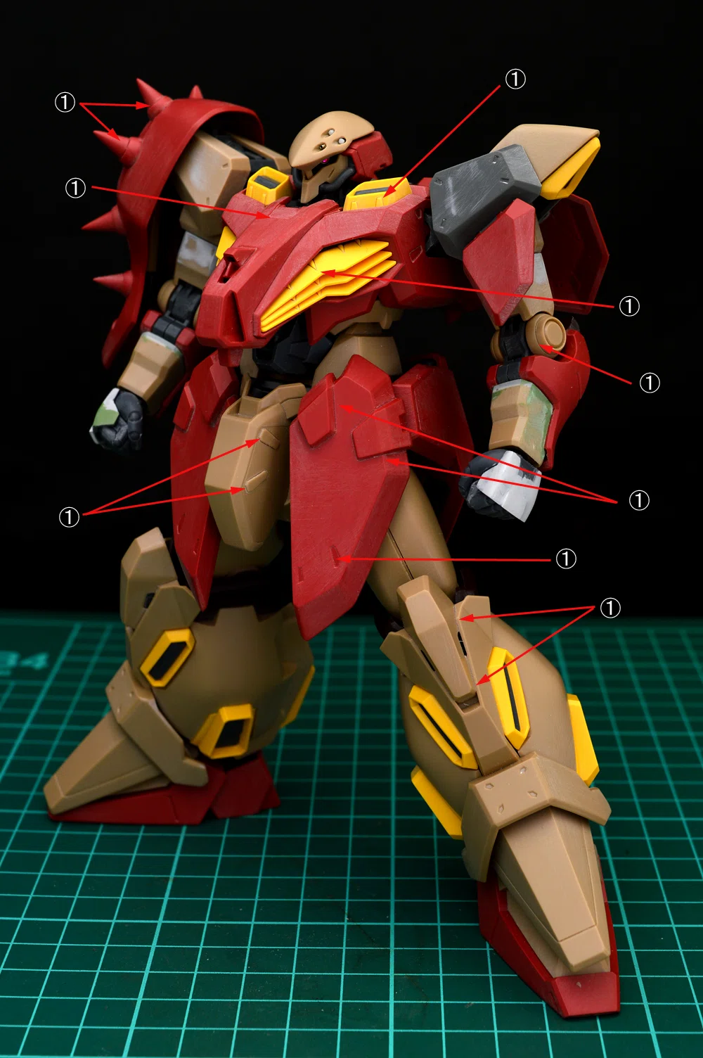 Vol.12.3 HGUC メッサーM01型 ガウマン機を製作する第四回、下地処理