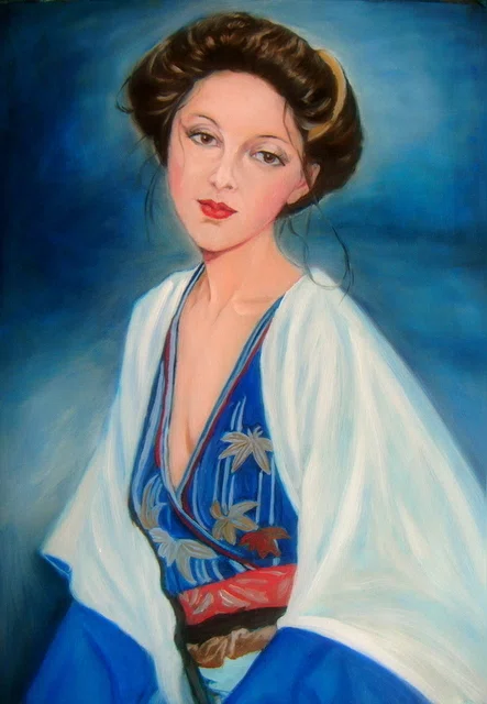 都志良三肖像画大全（70）鰐淵晴子 (1945 - ) Japan を描く。｜都志良三